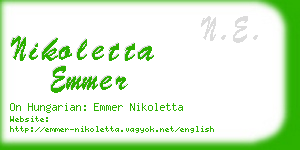 nikoletta emmer business card